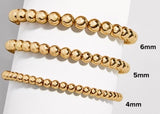 6MM Gold Beaded Bracelet - Gold Filled - Women’s Luxury Jewelry