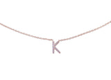 Personalized 14K Gold Initial Pendant with Diamonds - 14K Gold - Rose Gold - Yellow Gold - White Gold