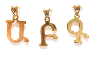 Armenian Letter Pendant - Yellow 14K Gold - Custom Luxury Jewelry