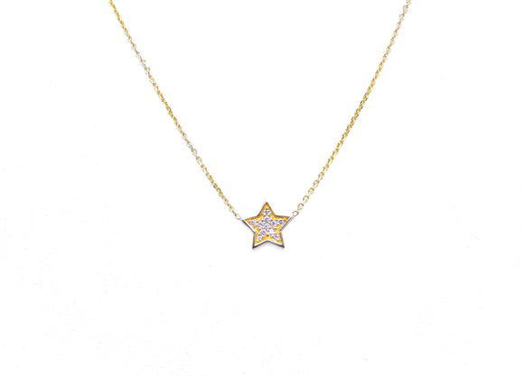 Diamond Star Necklace - 14k Gold - Diamond - Women’s Luxury Jewelry
